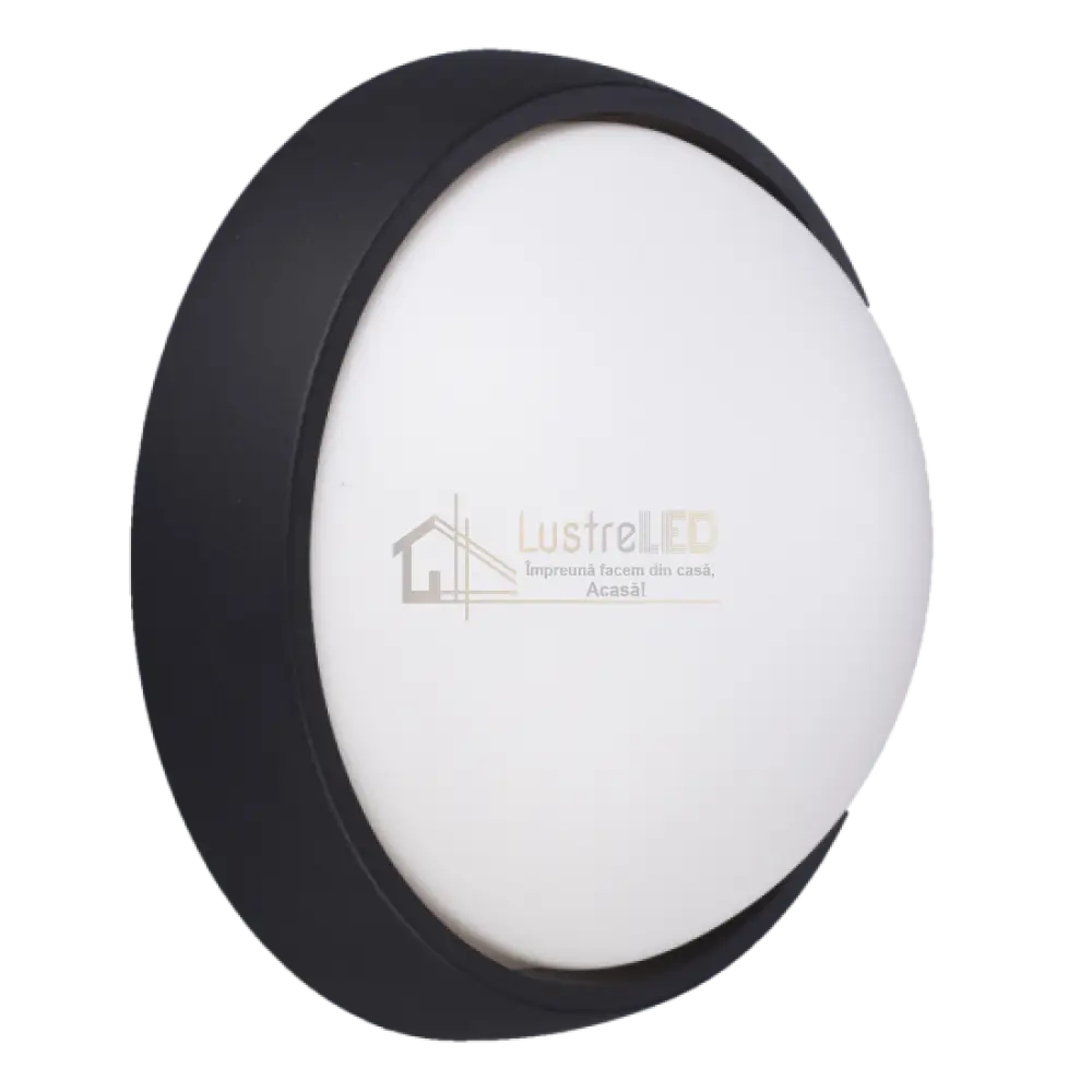 Aplica Led 18W Rotunda Bat Neagra Exterior Lighting Fixtures