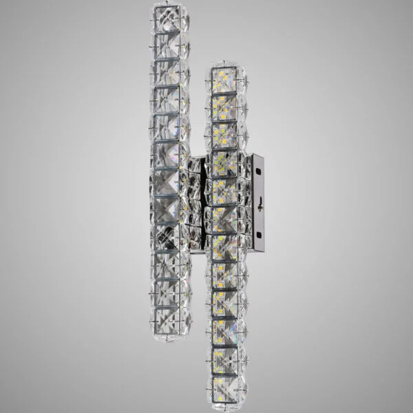 Aplica LED GIZA Silver Cristal Lines Telecomanda