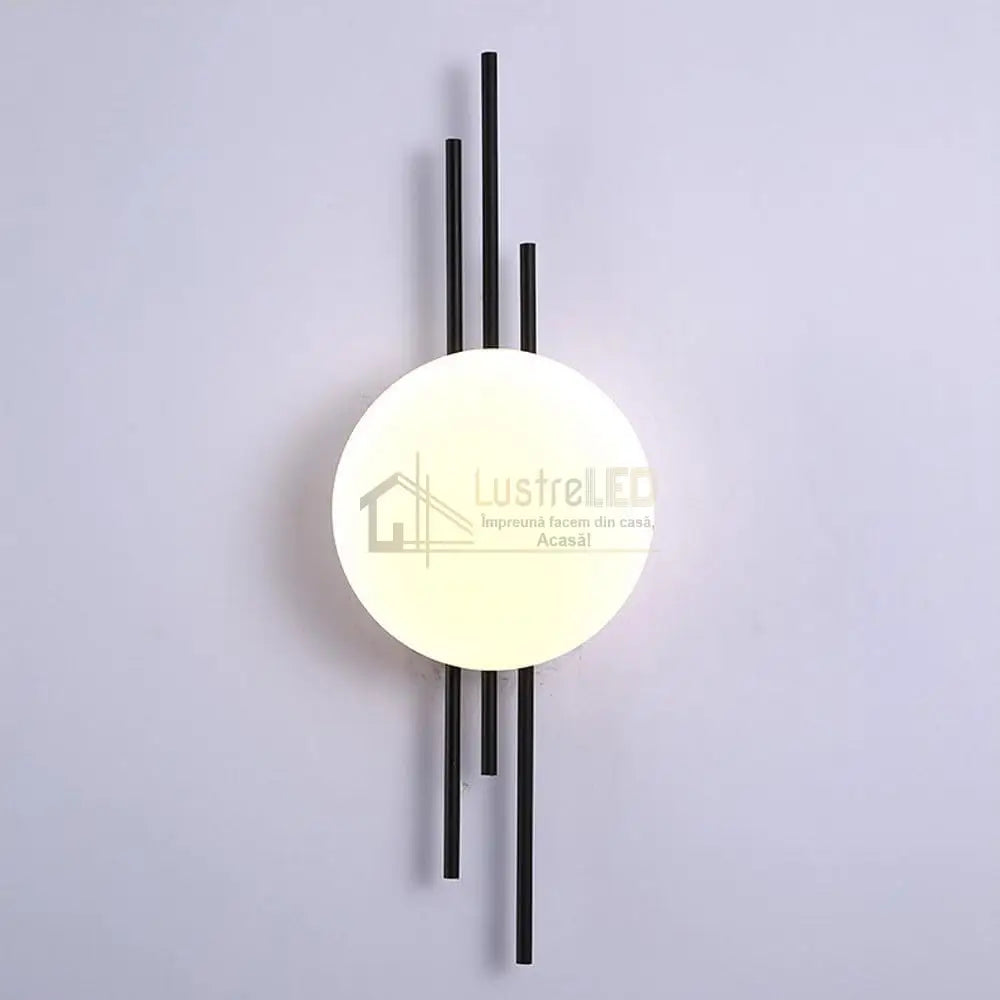 Aplica LED 20W Luxury Fine Lines Black lustreled.ro