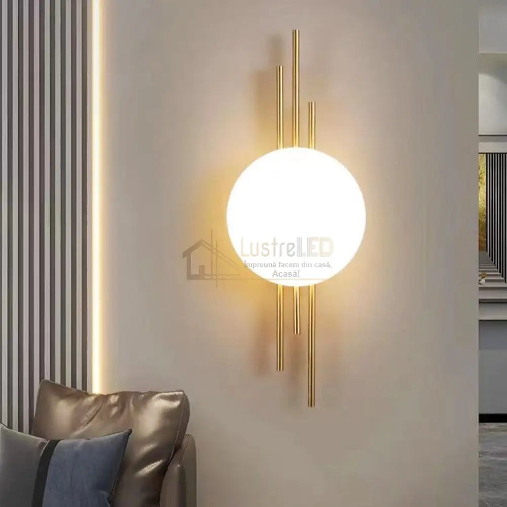 Aplica LED 20W Luxury Fine Lines Gold lustreled.ro