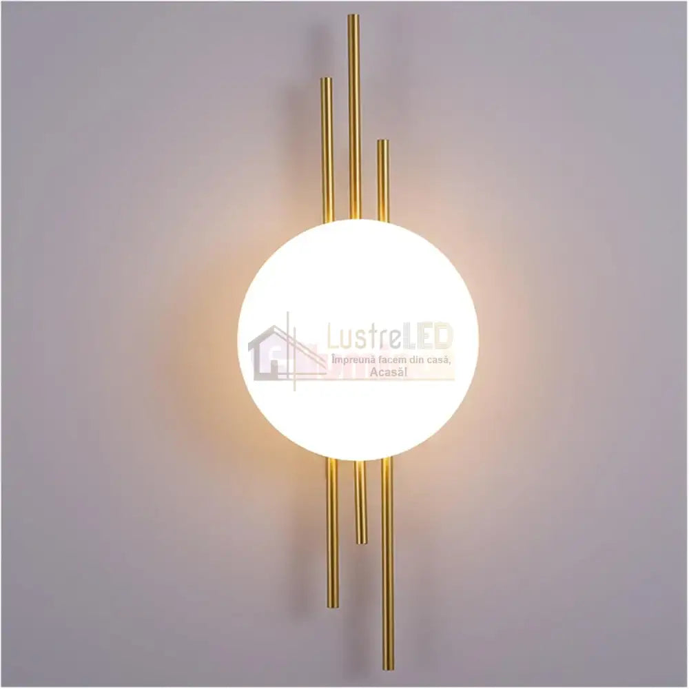 Aplica LED 20W Luxury Fine Lines Gold AURIE / APLICA PERETE / MINIMALIST DESIGN Wall Light Fixtures