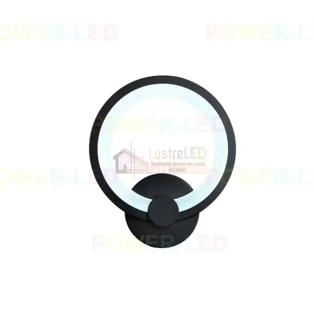 Aplica Led 24W Round Negru 3 Functii Wall Light Fixtures