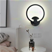 Aplica Led 24W Round Negru 3 Functii Wall Light Fixtures
