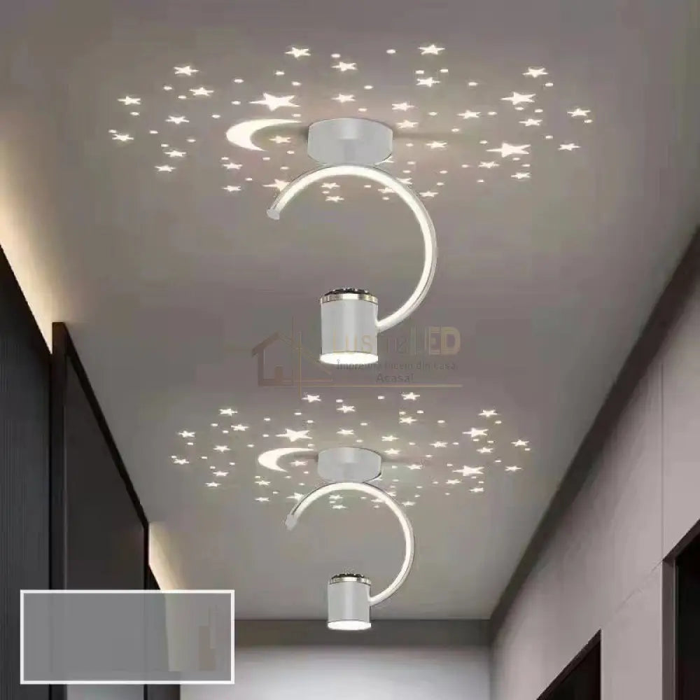 Aplica Led 28W New Design Proiectie Stelute Pe Tavan Minimalist Design / Aplica Perete Tavan Alba