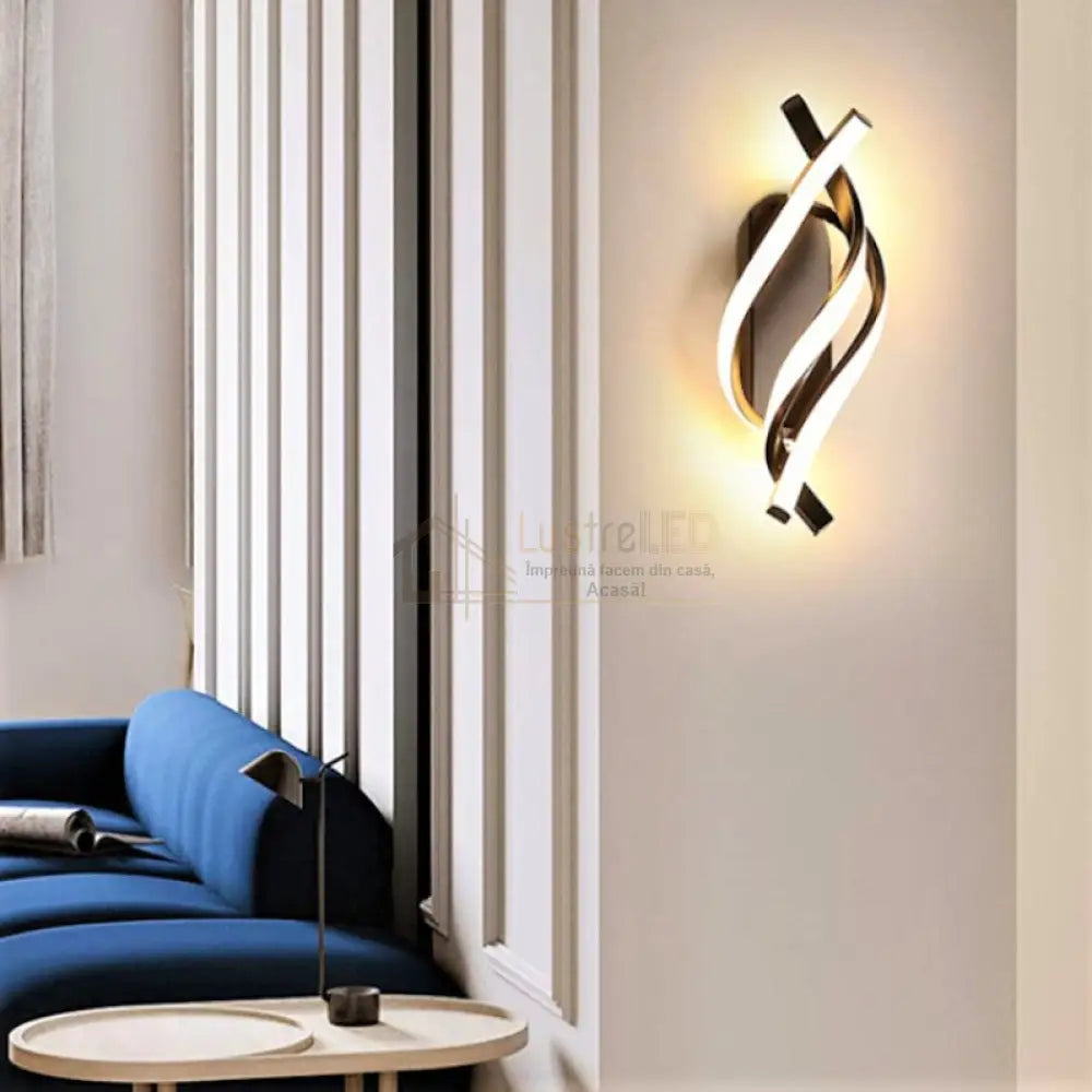 Aplica Led 38W Perete Mary Neagra Wall Light