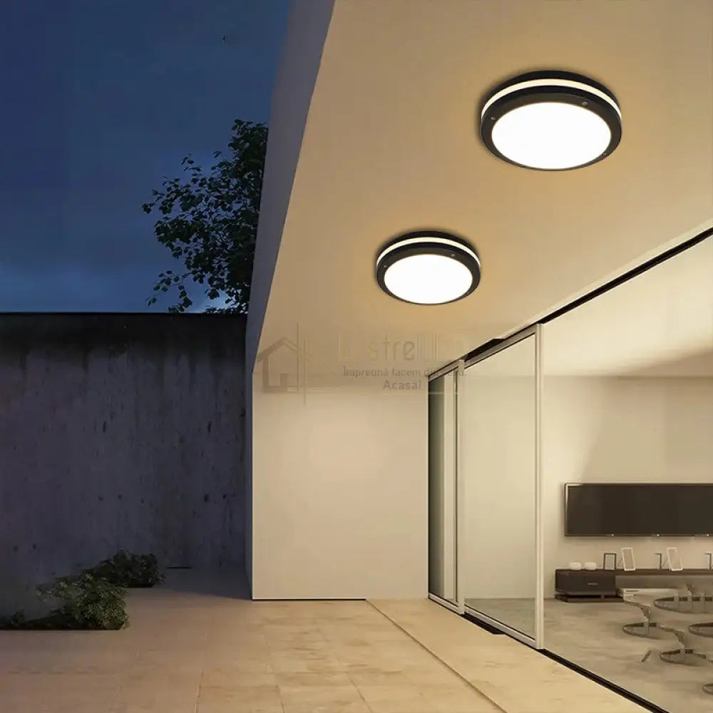 Aplica LED 40W Rotunda Miraq Neagra Exterior Lighting Fixtures