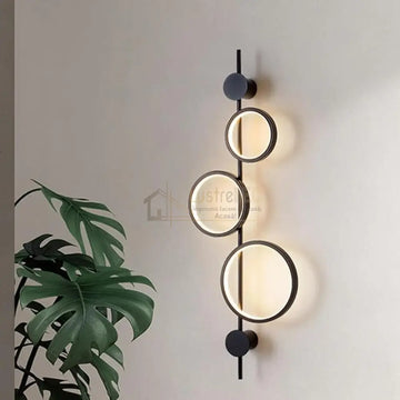 Aplica LED 40W TRIPLE ROUND BLACK 3 Functii
