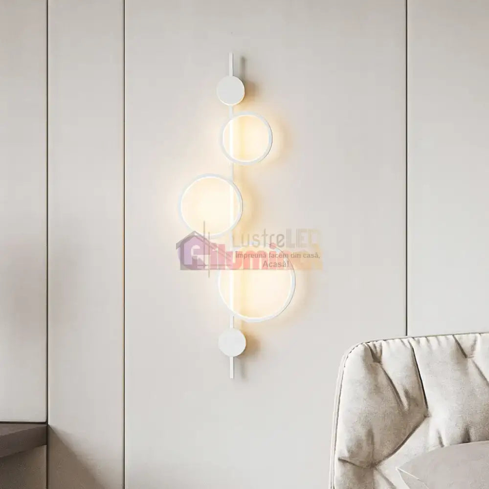Aplica LED 40W TRIPLE ROUND WHITE 3 Functii lustreled.ro