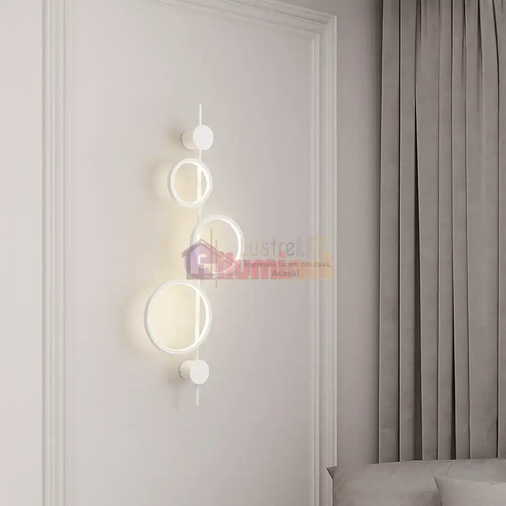 Aplica LED 40W TRIPLE ROUND WHITE 3 Functii lustreled.ro