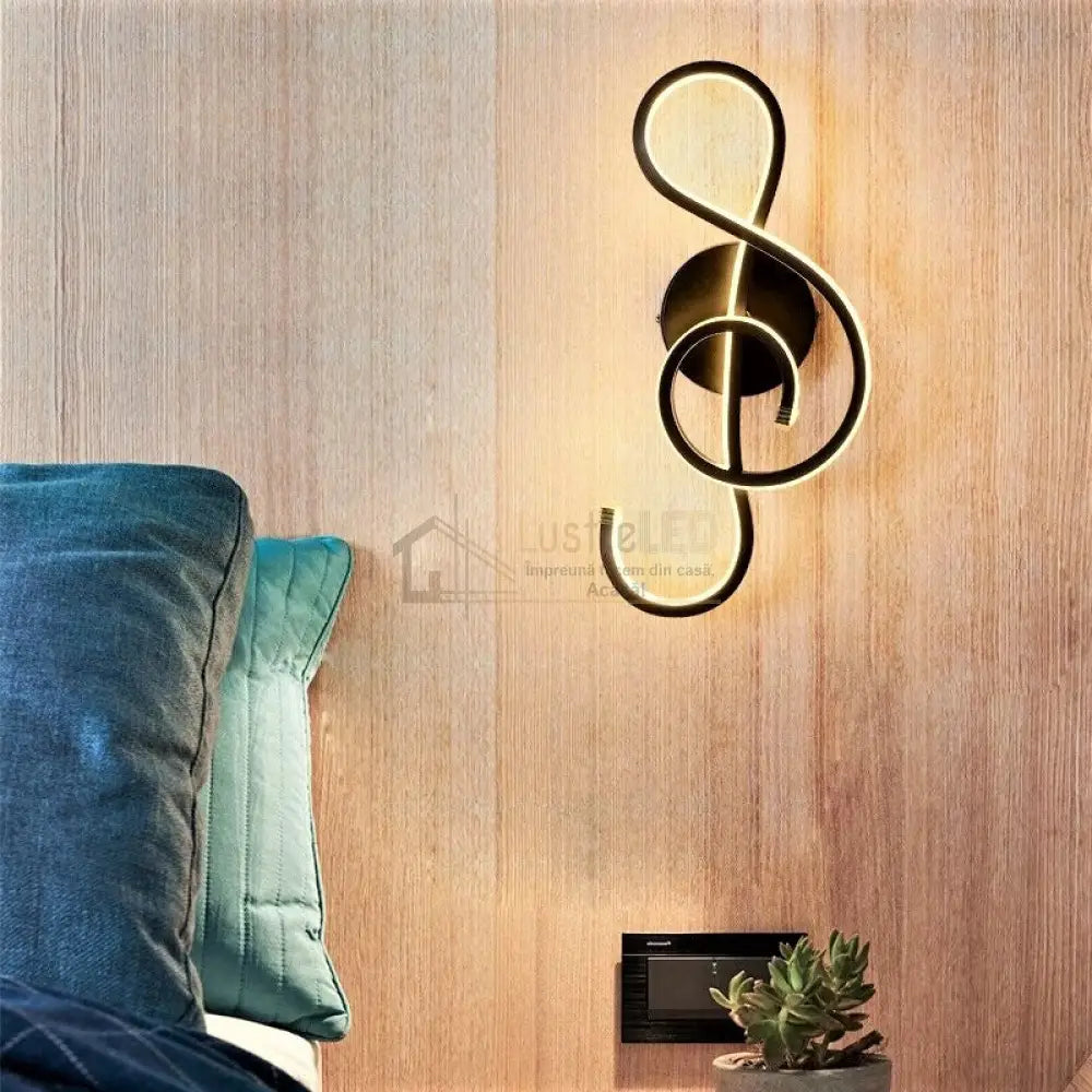Aplica Led 44W Cheia Sol Black Wall Light Fixtures