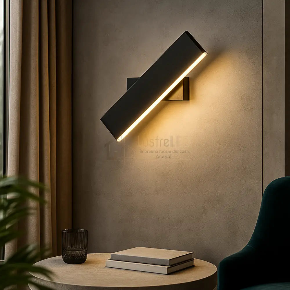 Aplica LED 4W Zuvy Neagra Echivalent 40W NEAGRA Wall Light Fixtures