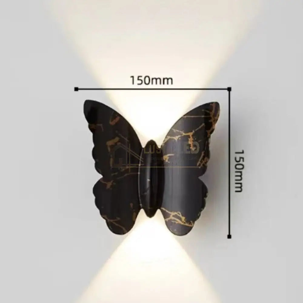 Aplica Led 6W Exterior Butterfly Black C207Bk Lighting Fixtures