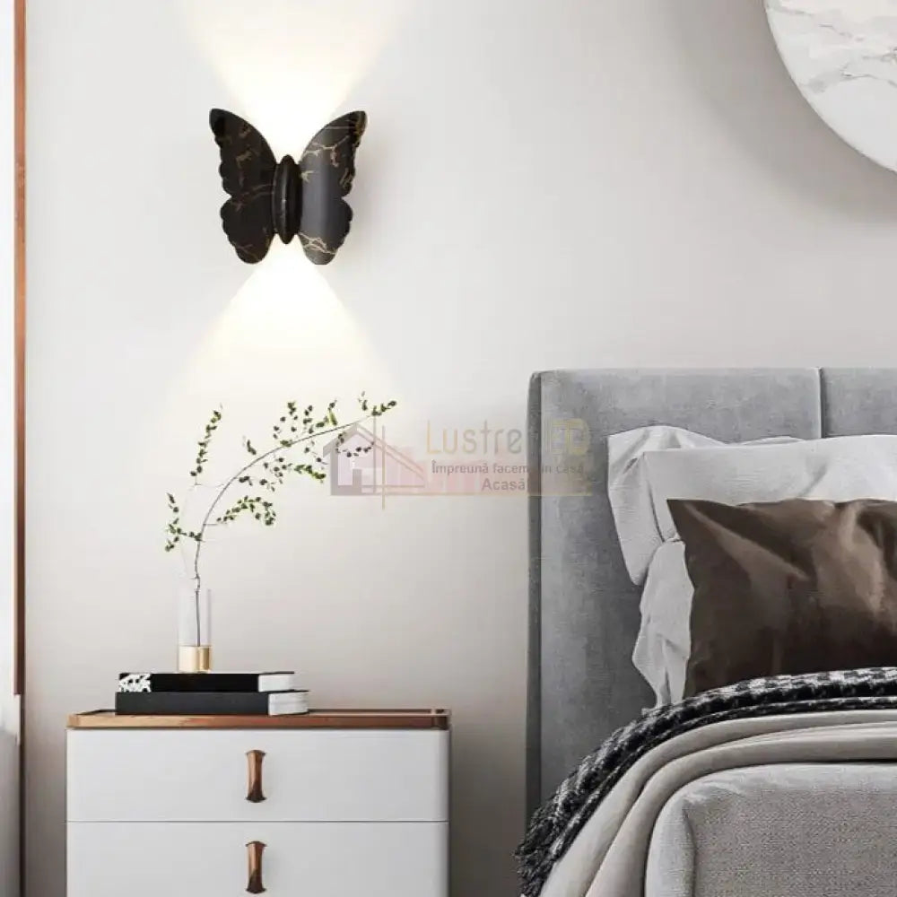 Aplica Led 6W Exterior Butterfly Black C207Bk Wall Light Fixtures