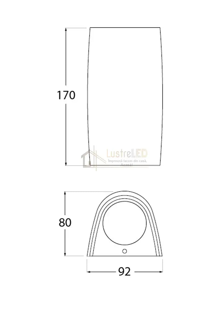 Aplica Led 6W Gu10 Cct Marta Exterior Neagra Fumagalli Exterior Light Fixture