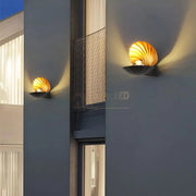 Aplica Led 6W Oyster Exterior Neagra / Aplica Perete Alb Cald Wall Light Fixtures