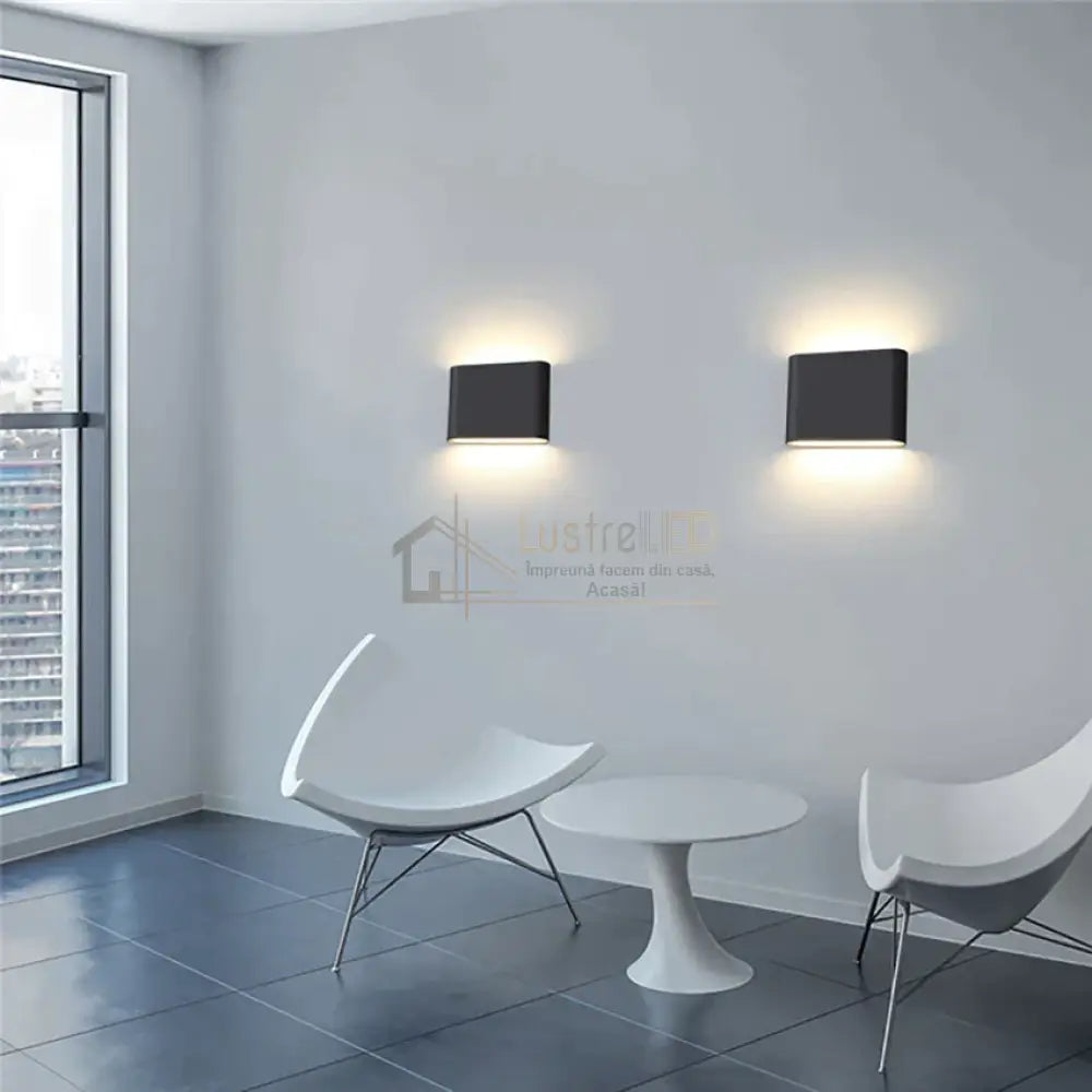 Aplica Led 6W Tania Exterior Neagra Wall Light Fixtures