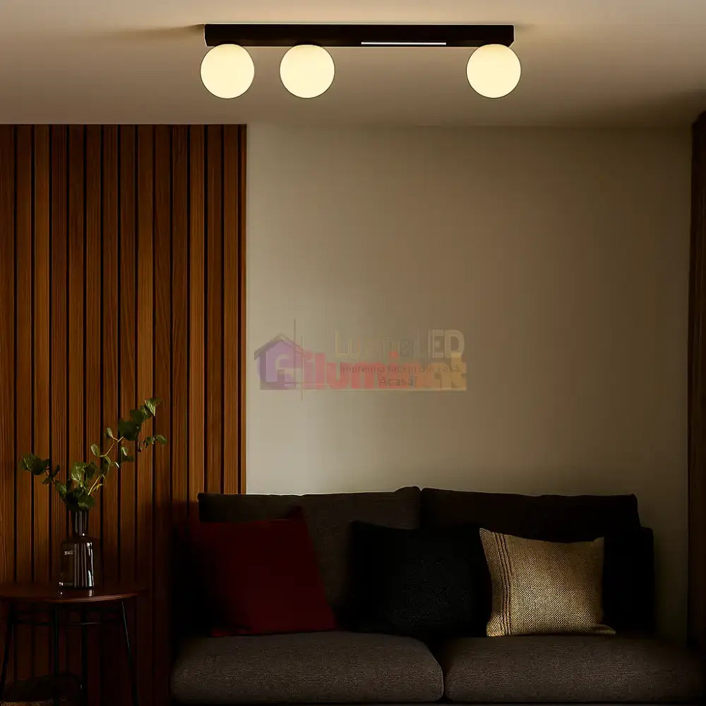 Aplica LED 70cm Neagra SUFITOWA lustreled.ro