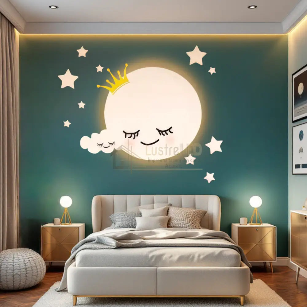 Aplica LED 80W Dreamy Moon Telecomanda 5319 ALBA / 50CM / KIDS Lighting Fixtures