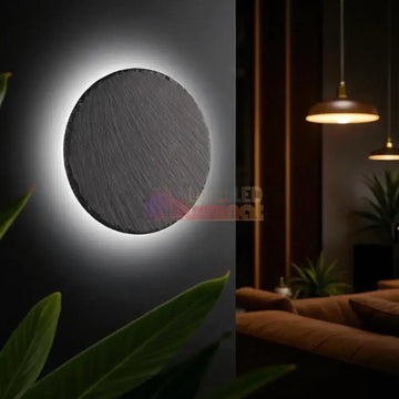 Aplica LED 9W Black RAVEN Stone Effect