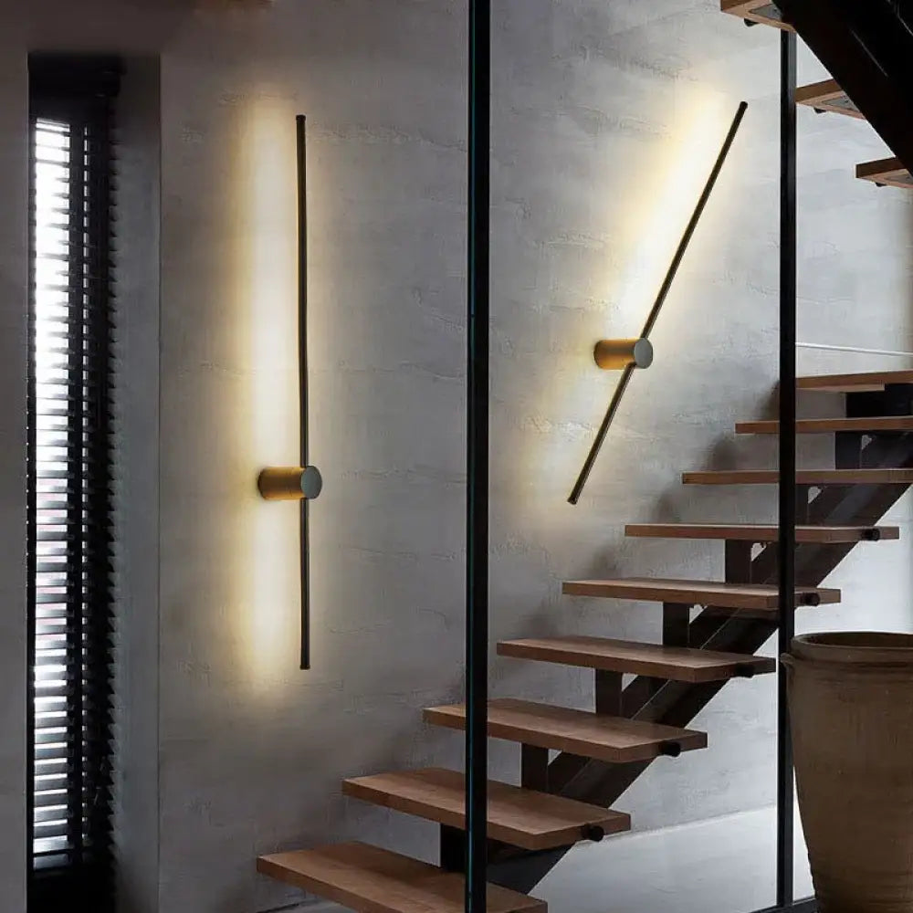 Aplica Led Alpine 12W 60Cm Black Wall Light Fixtures