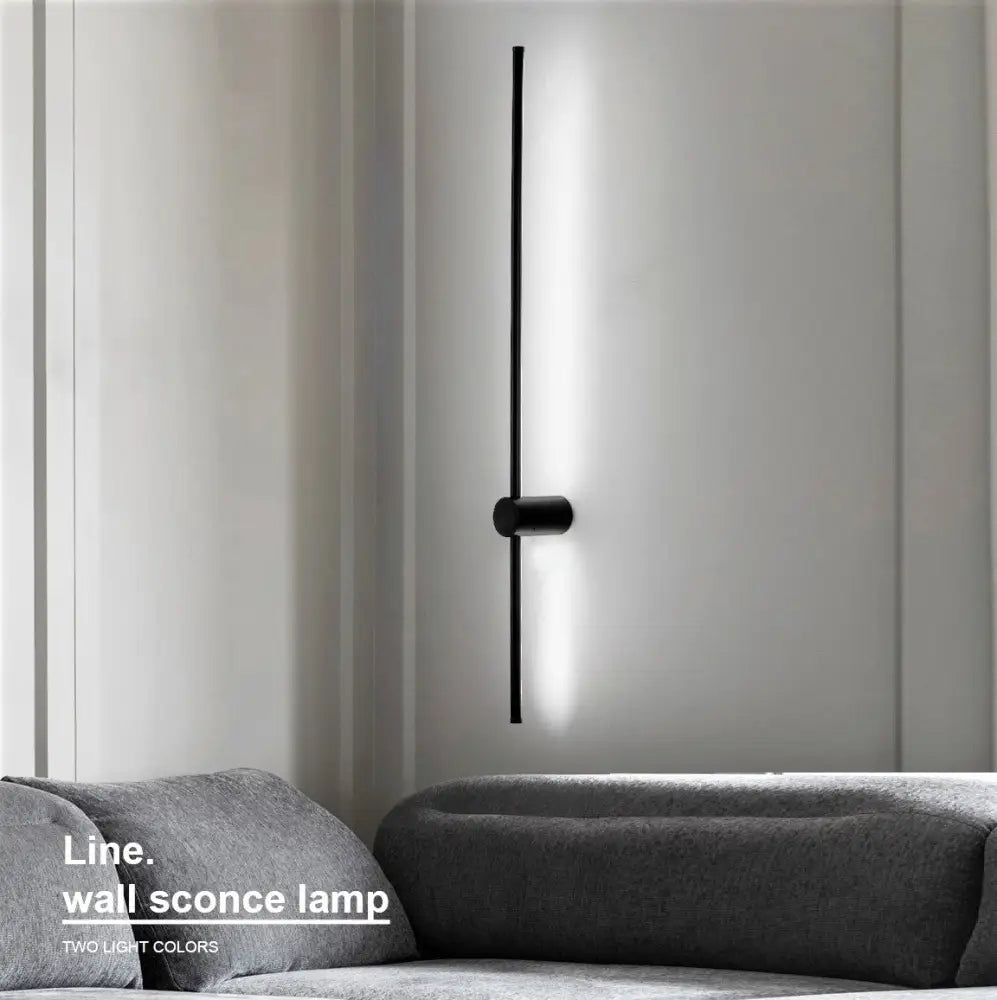 Aplica Led Alpine 12W 60Cm Black Wall Light Fixtures