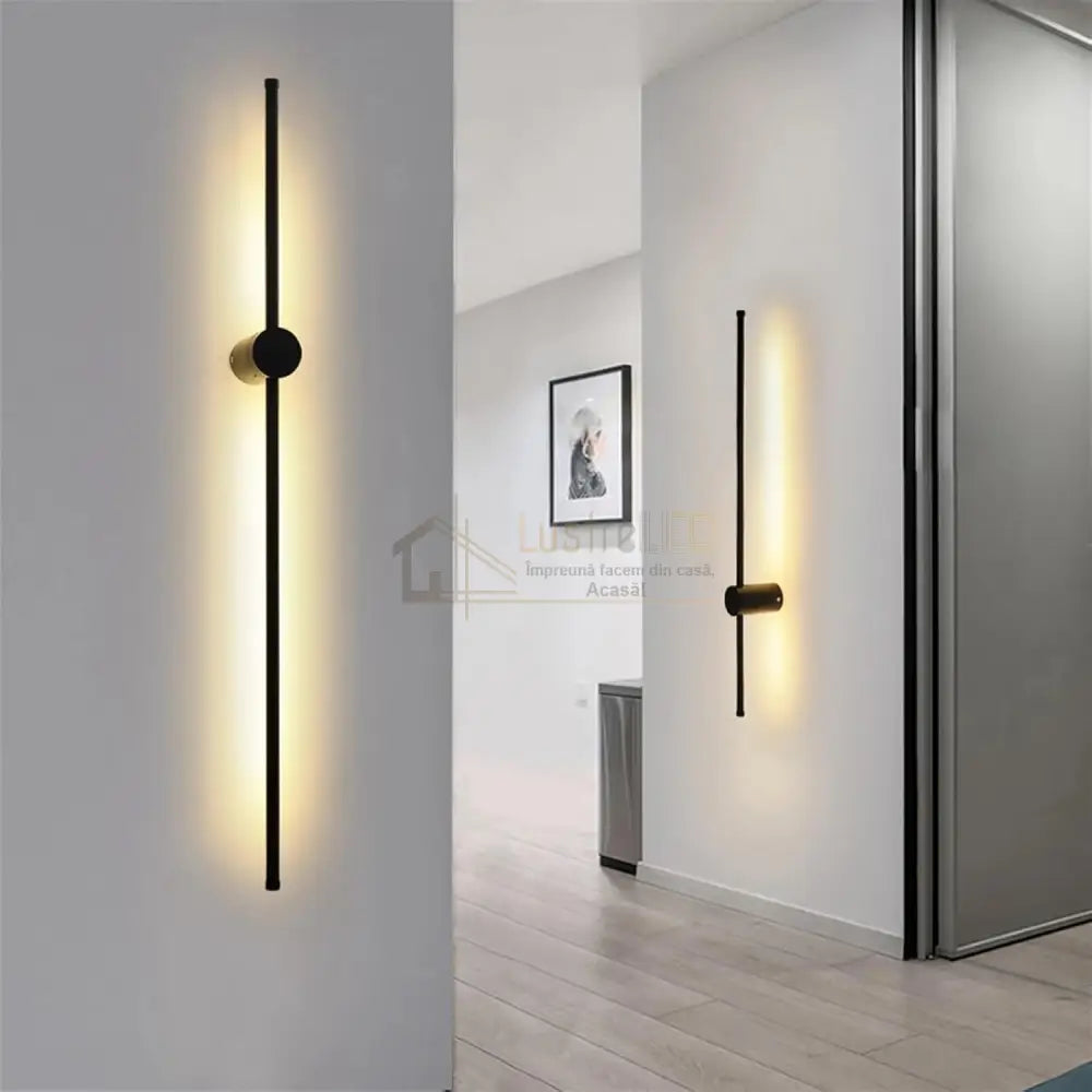 Aplica Led Alpine 26W 80Cm Black Wall Light Fixtures