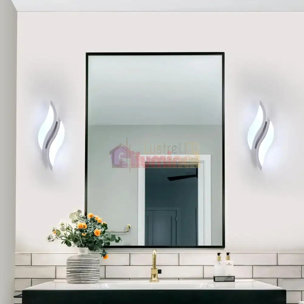 Aplica LED ASCO 8W Alba Echivalent 40W lustreled.ro