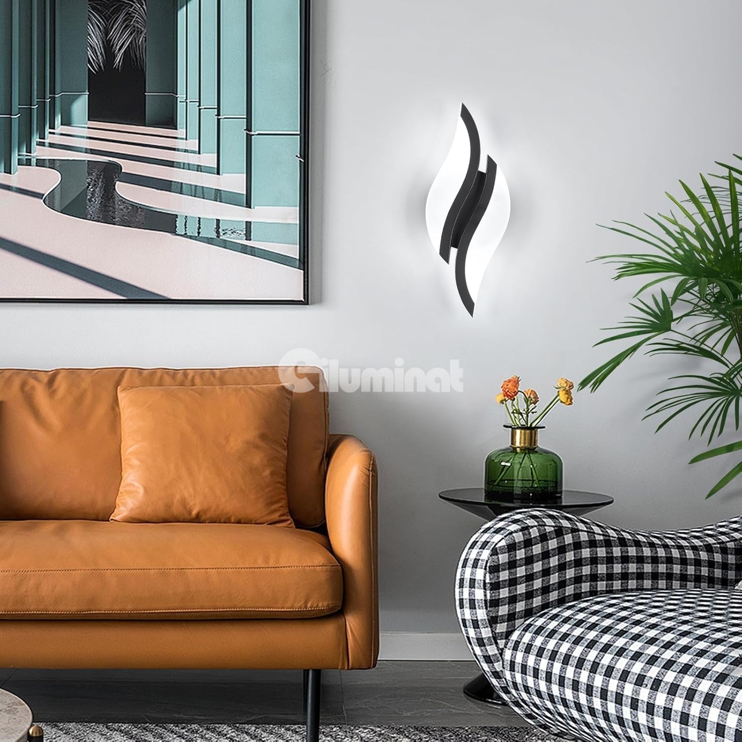 Aplica LED ASCO 8W Neagra Echivalent 40W