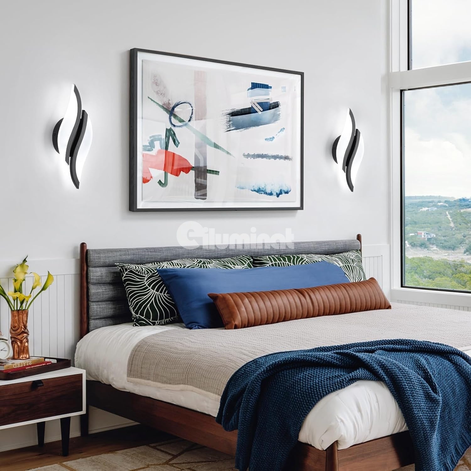 Aplica LED ASCO 8W Neagra Echivalent 40W