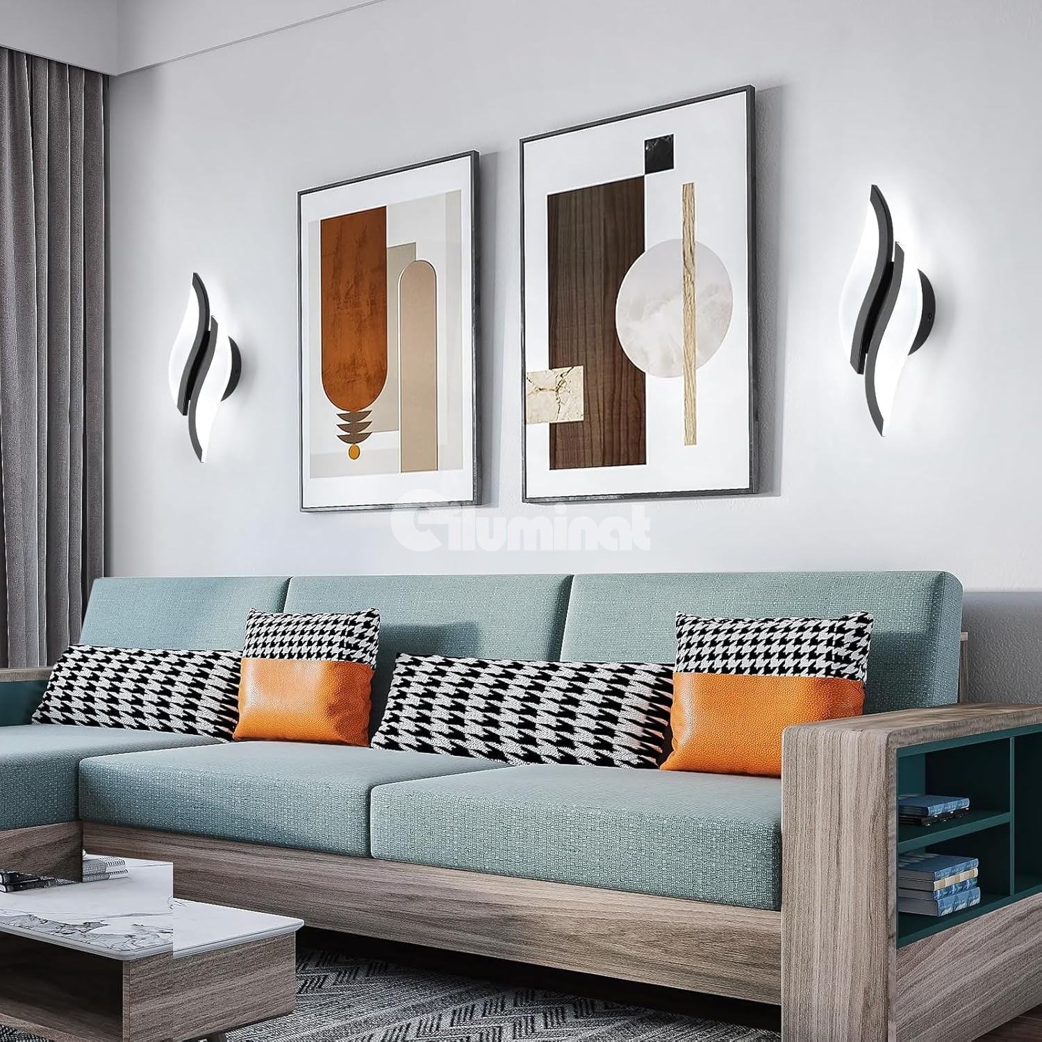 Aplica LED ASCO 8W Neagra Echivalent 40W