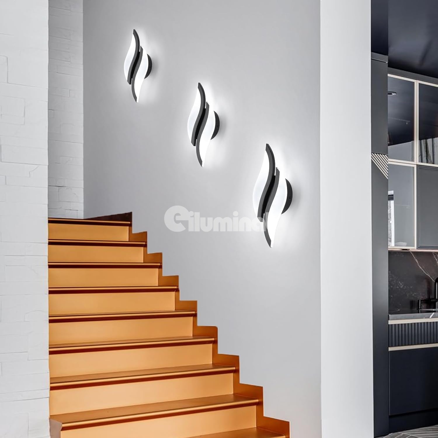 Aplica LED ASCO 8W Neagra Echivalent 40W