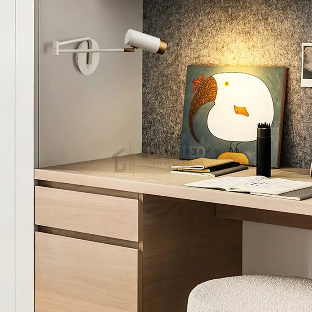 Aplica Led Avani Reglabila Alb + Auriu Wall Light Fixtures