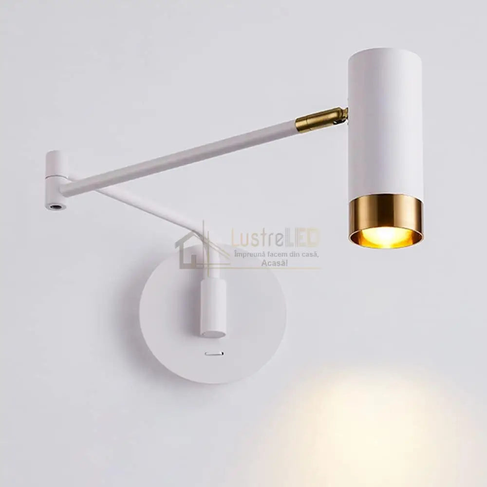 Aplica Led Avani Reglabila Alb + Auriu Wall Light Fixtures