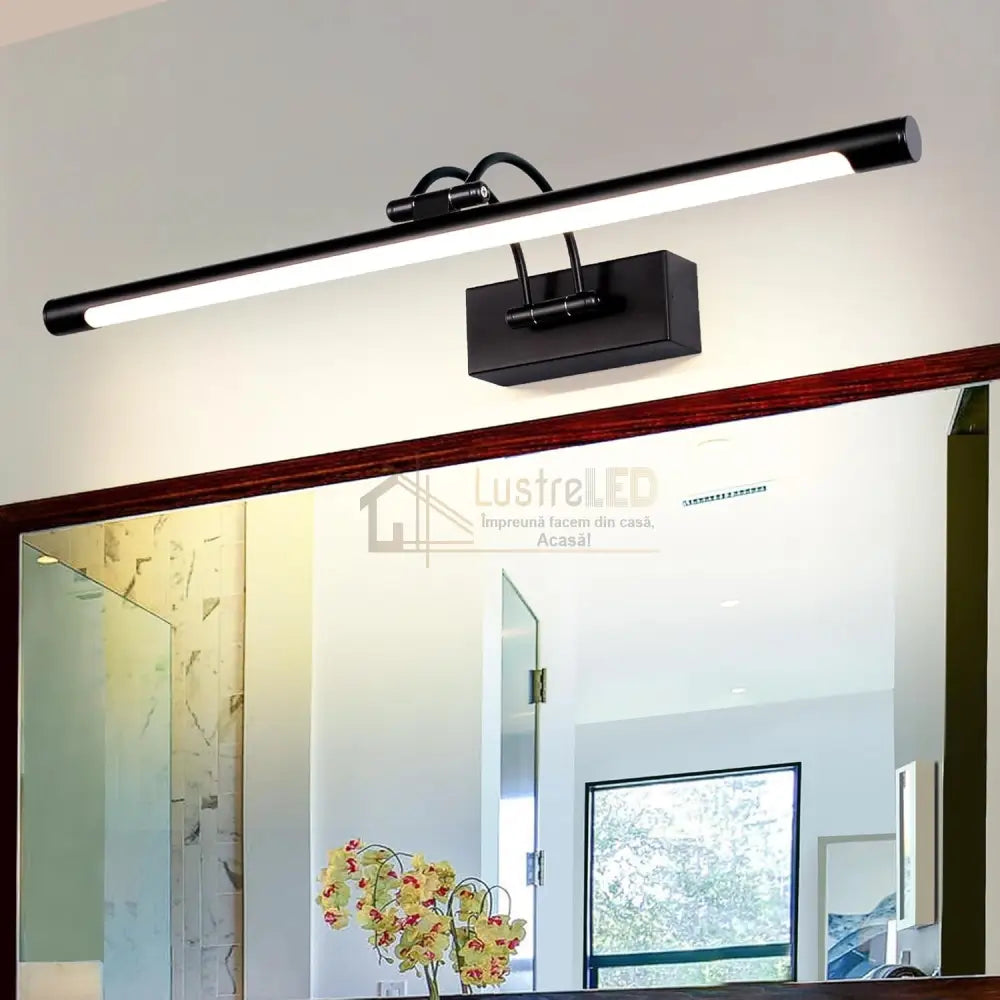 Aplica LED Baie 24W 60cm Neagra Reglabila C1309BK NEAGRA / 3 FUNCTII / 60CM Wall Light Fixtures