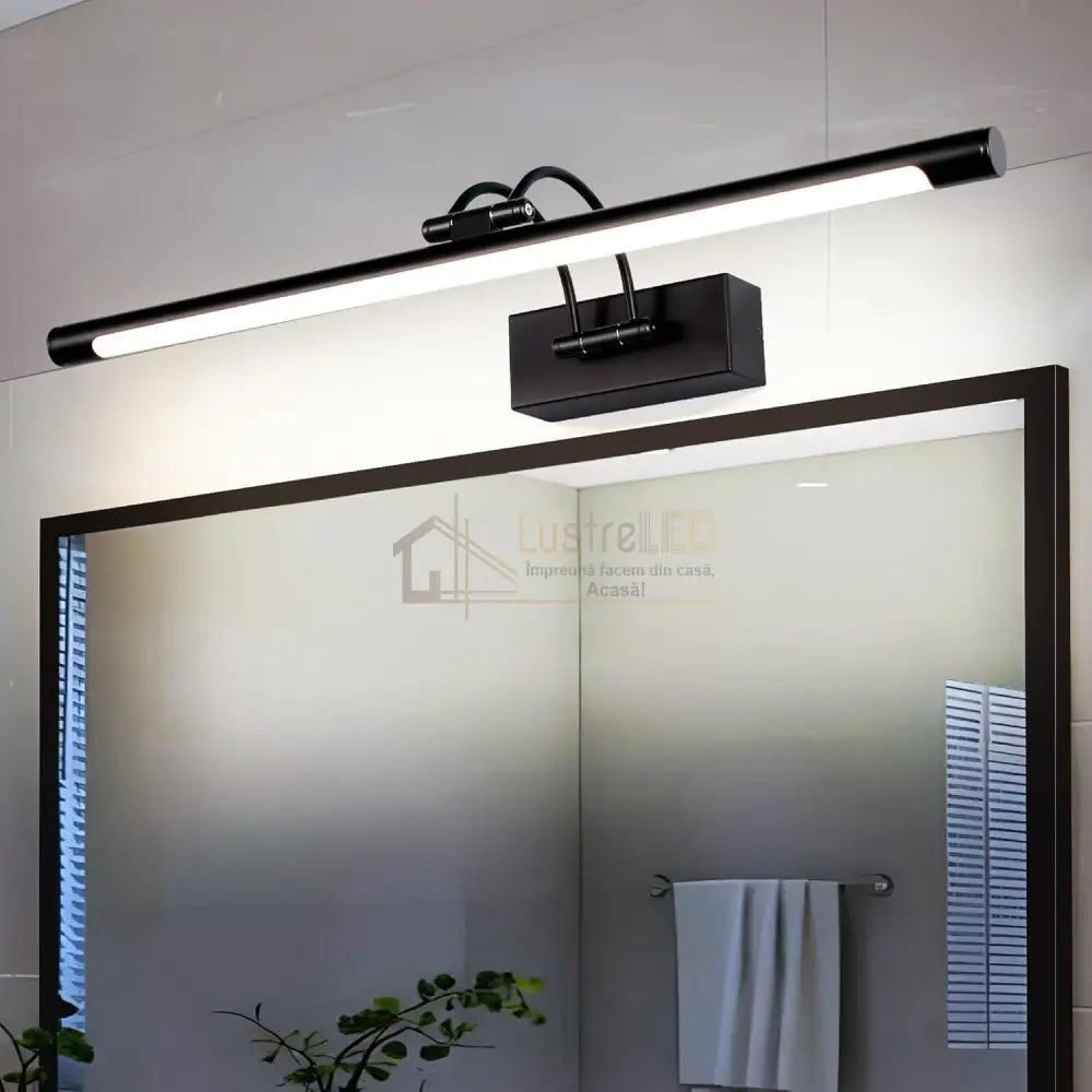 Aplica LED Baie 24W 60cm Neagra Reglabila C1309BK NEAGRA / 3 FUNCTII / 60CM Wall Light Fixtures