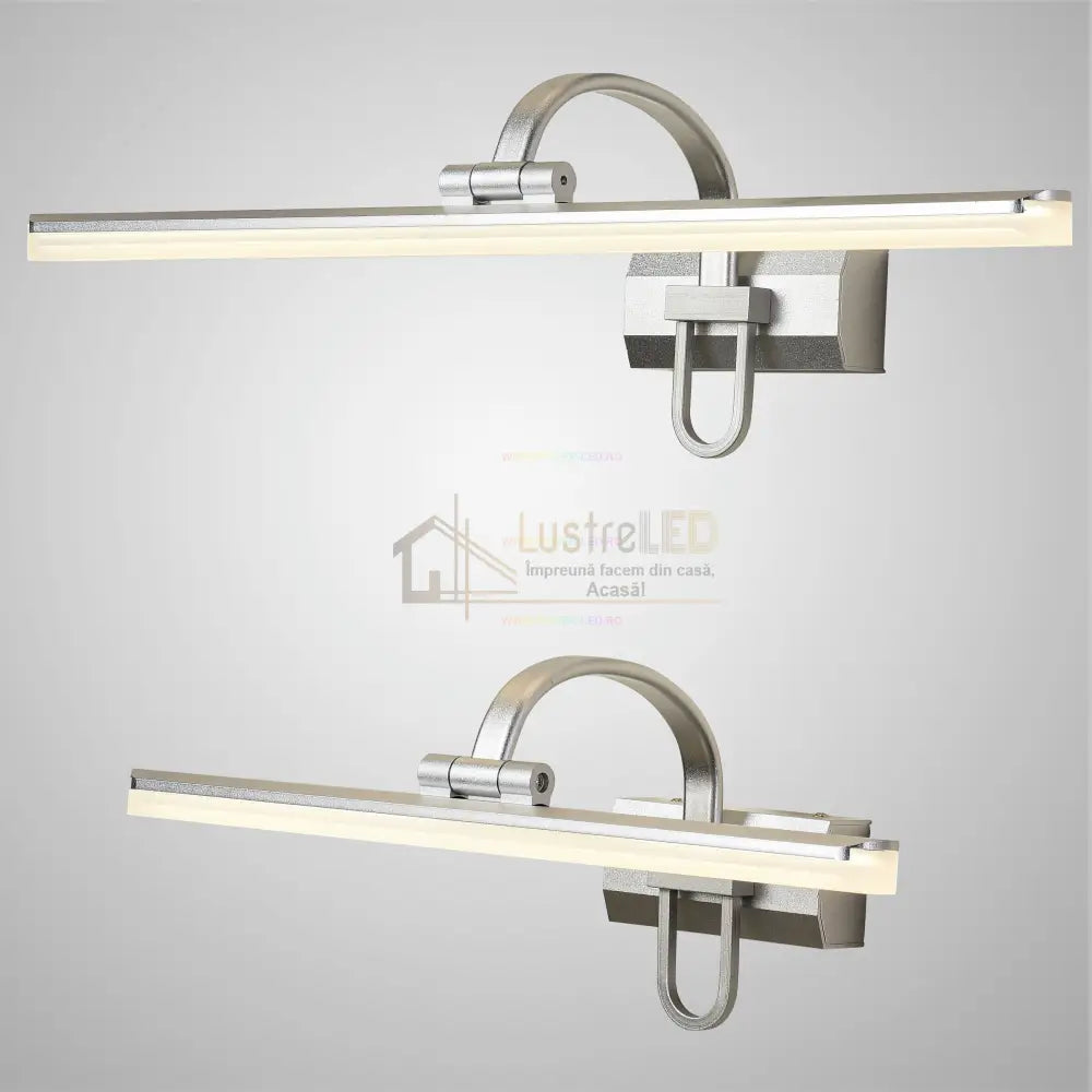 Aplica Led Baie 36W 58Cm Argintie Reglabila C1308Ch Wall Light Fixtures