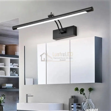 Aplica LED Baie 36W 58cm Neagra Reglabila C1310BK