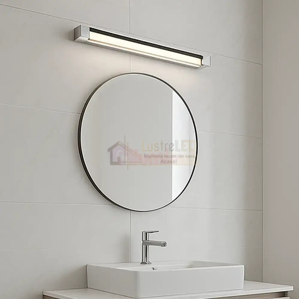 Aplica LED Aluminiu FABRIZIO CHROME / 50CM / ALB NATURAL Wall Light Fixtures