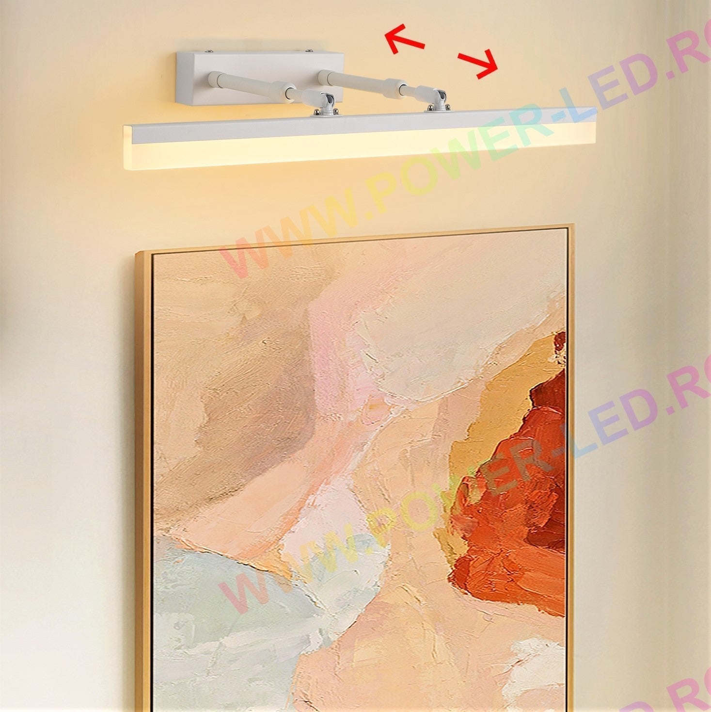 Aplica Led Baie 36W 53Cm Alba Reglabila C9067Wh Wall Light Fixtures