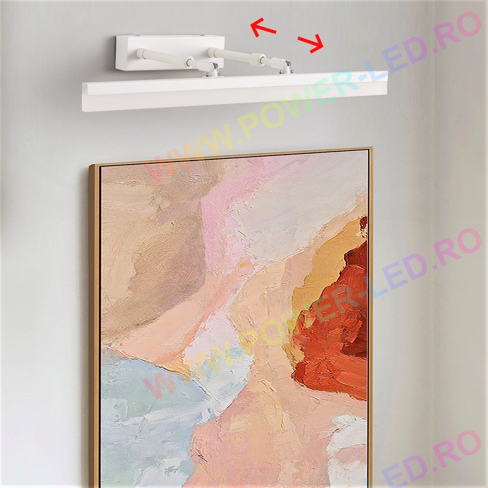 Aplica Led Baie 36W 53Cm Alba Reglabila C9067Wh Wall Light Fixtures