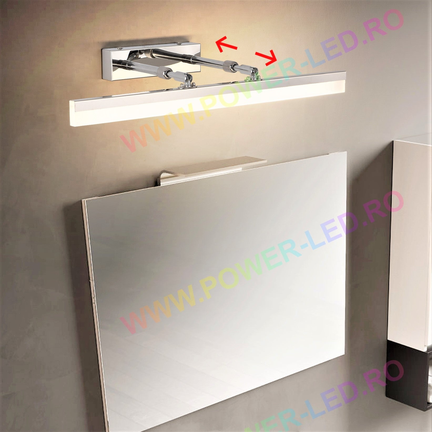 Aplica LED Baie 36W 53cm Chrome Reglabila C9067CH