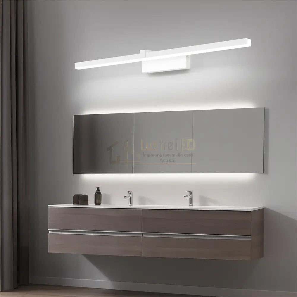 Aplica LED Baie Olyss 11W 56cm Alba lustreled.ro