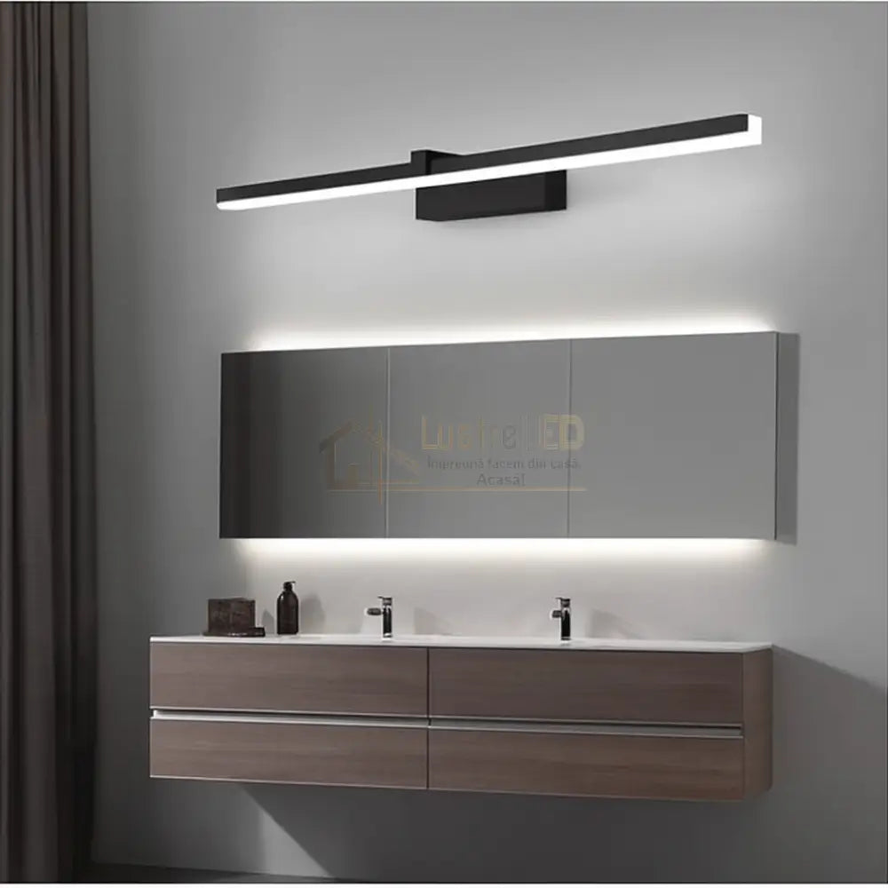 Aplica LED Baie Olyss 11W 56cm Neagra lustreled.ro