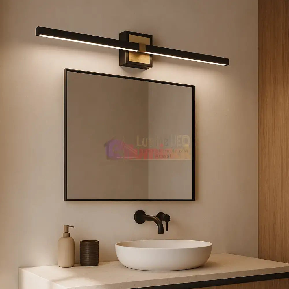 Aplica LED PEGUERA 18W 17.5W IP44 Neagra NEAGRA / 80CM Wall Light Fixtures