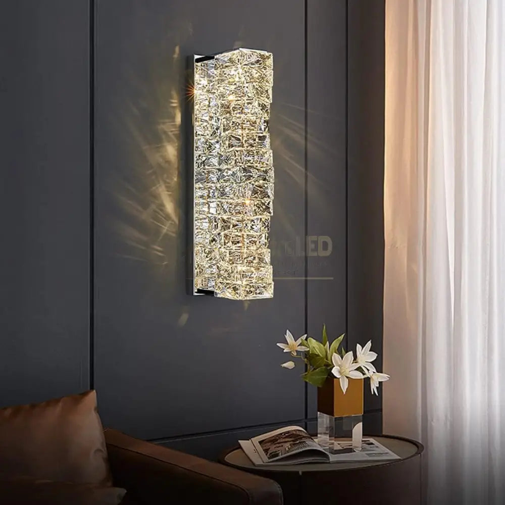 Aplica LED Cristal WAVE Chrome 48cm lustreled.ro