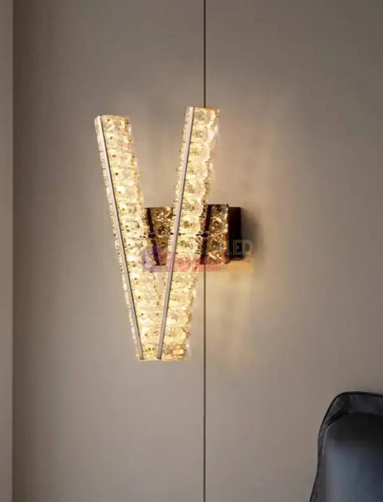 Aplica LED Crystal Gold V Shape lustreled.ro
