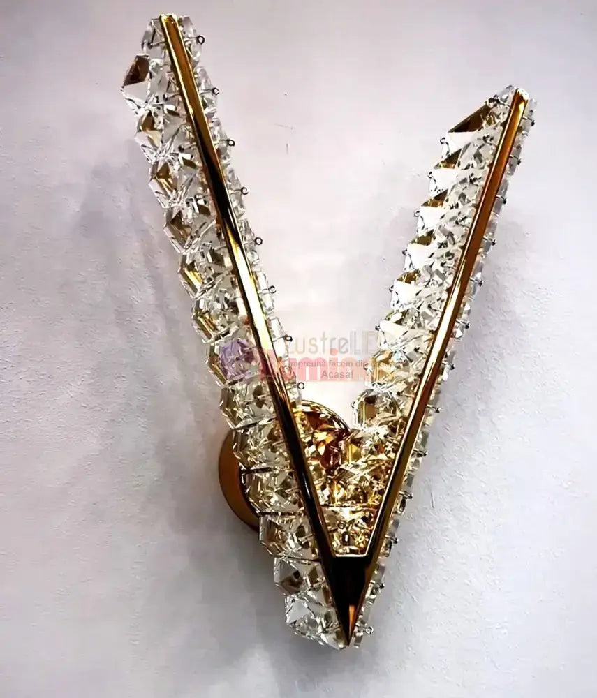 Aplica LED Crystal Gold V Shape lustreled.ro