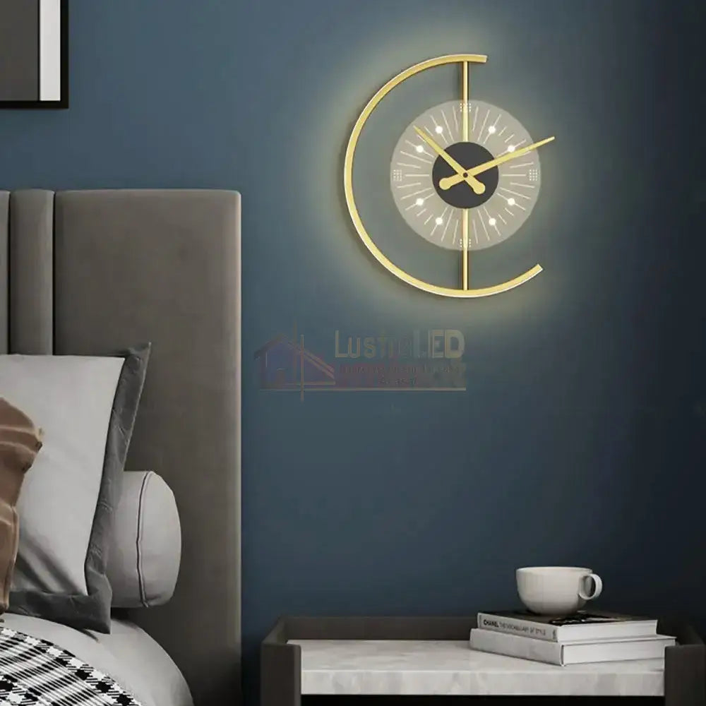 Aplica Led Cu Ceas 18W Nordic Style Clockwork Wall Light Fixtures