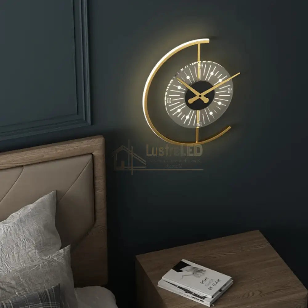 Aplica Led Cu Ceas 18W Nordic Style Clockwork Wall Light Fixtures