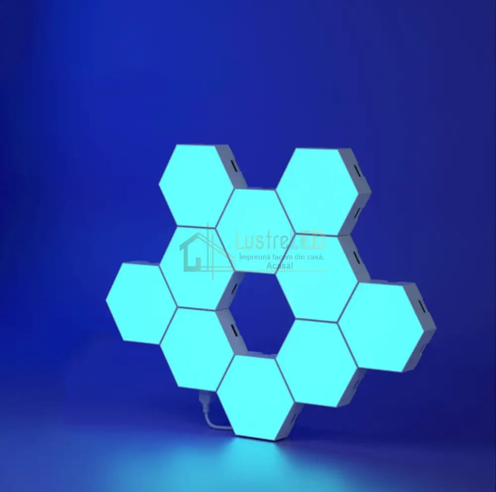 Aplica Led Tactila Cu Telecomanda Honeycomb Modular Rgb Wall Light Fixtures